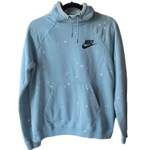 Nike Size Small Light Blue Custom Bleach Hoodie